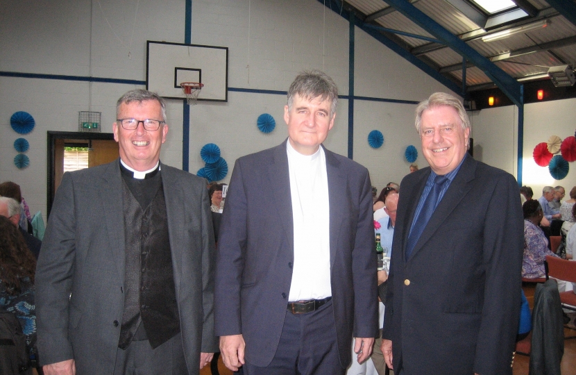 Archdeacon Dr. Paul Wright, Rev. Trevor Wyatt and David Evennett MP