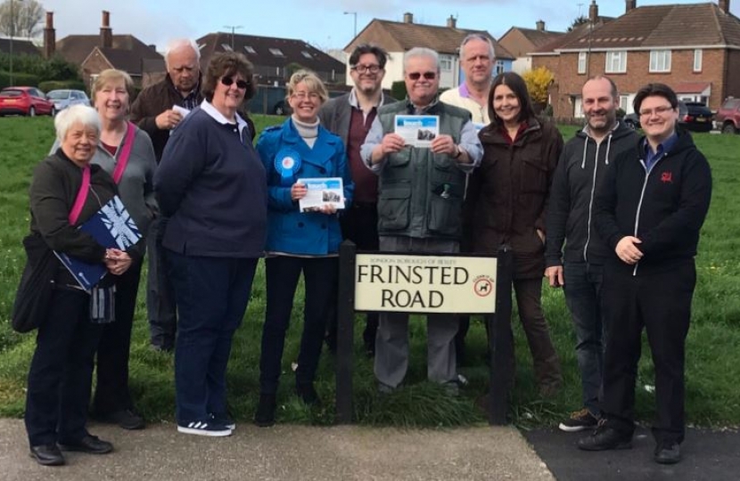 Photograph: Local Conservatives campaigning and listening to local residents in the new Barnehurst Ward.