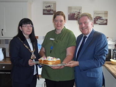 Mr Evennett and Cllr Pallen are pictured with Kath Misselbrook.